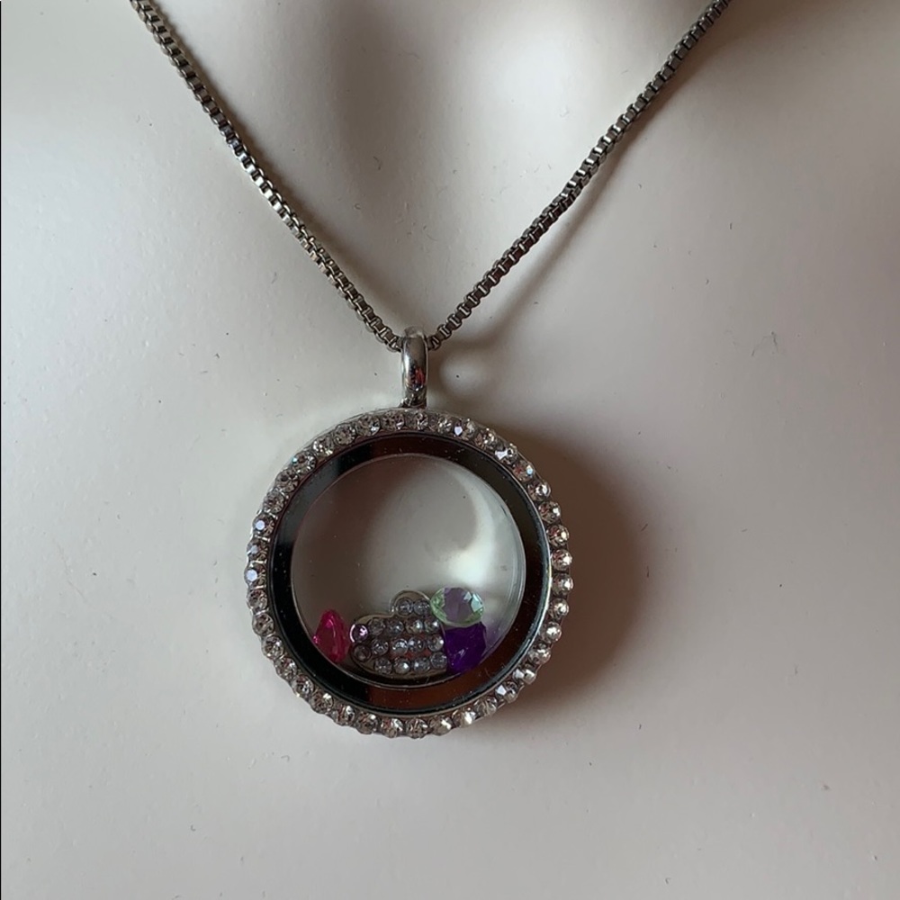 Silver Locket Pendant Necklace